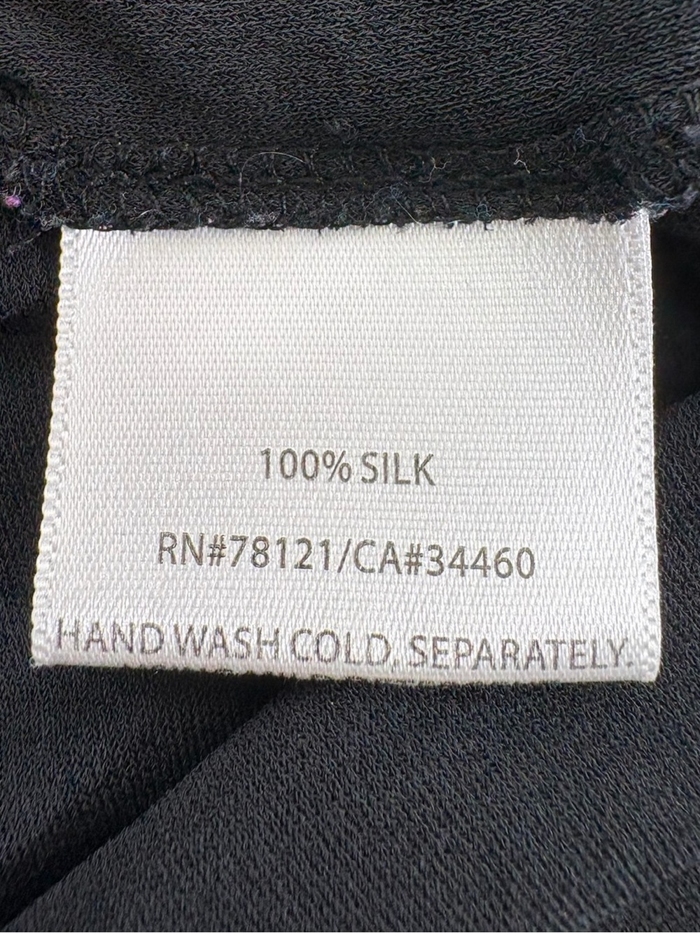 Eileen Fisher Black Long-Sleeve Scoop Neck Top 100% Silk 3418 - Picture 4 of 11